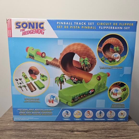 Sonic The Hedgehog Pinball Track Playset Green Hill Zone with Sonic Sphere NWT - Picture 1 of 2
